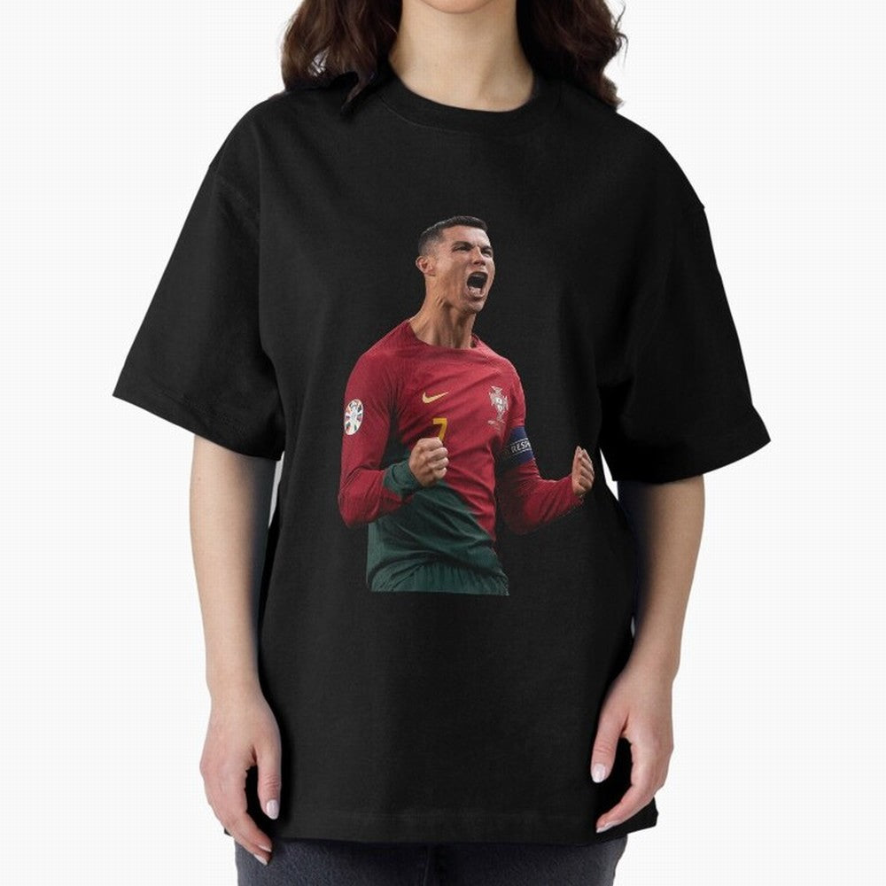 Cristiano Ronaldo T-Shirt Oversized T-Shirt Join the Global Buzz around FIFA World Cup 2026 USA Canada Mexico Spirit, Connected to Argentina, Cristiano Ronaldo, Haaland and CR7, Championship Spirit, Famous Goals, Roaring Crowds and International
