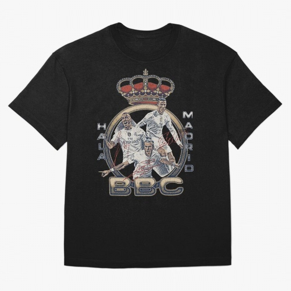 BBC of Real Madrid Oversized T-Shirt Bring Supporter Culture to FIFA World Cup 2026 Spirit, Celebrating England, France and Netherlands, Messi, Tournament Hype, Historic Matchups, Family Viewing Parties and Global Sports Pride; Perfect for People
