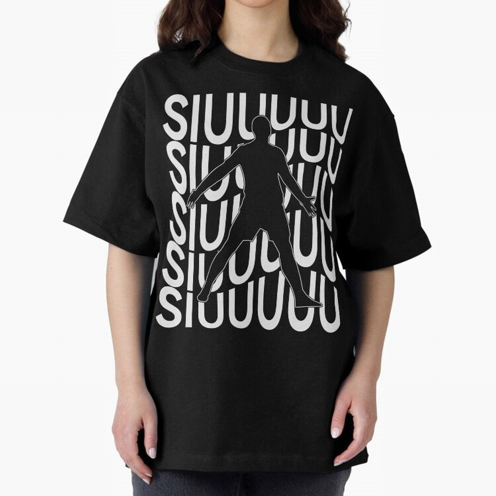 Siuuuuu Cute Soccer Present For Soccer Lovers Fan Kid's Boys Oversized T-Shirt Spotlight Match Day Hype around FIFA World Cup 2026 Group Stage, Cristiano Ronaldo, England and Germany, Worldwide Fan Energy, Dramatic Goals, Stadium Lights and