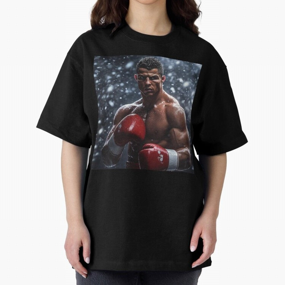 Cristiano Ronaldo: The Unexpected Boxer Oversized T-Shirt Step into FIFA World Cup 2026 USA Canada Mexico for Fans of Mbappe and England, Bringing Goal Celebration Energy, Supporter Heritage, Football Icons and Worldwide Tournament Joy; Ideal for