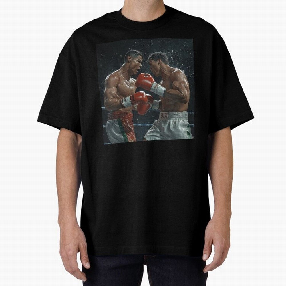 Cristiano Ronaldo vs Alvarez Canelo: Gaming Duel Between Legends Oversized T-Shirt Make Game Day About the FIFA World Cup 2026 Journey through CR7 Highlights, Brazil, Portugal and Argentina Pride, Retro Football Energy, Iconic Rivalries, Trophy