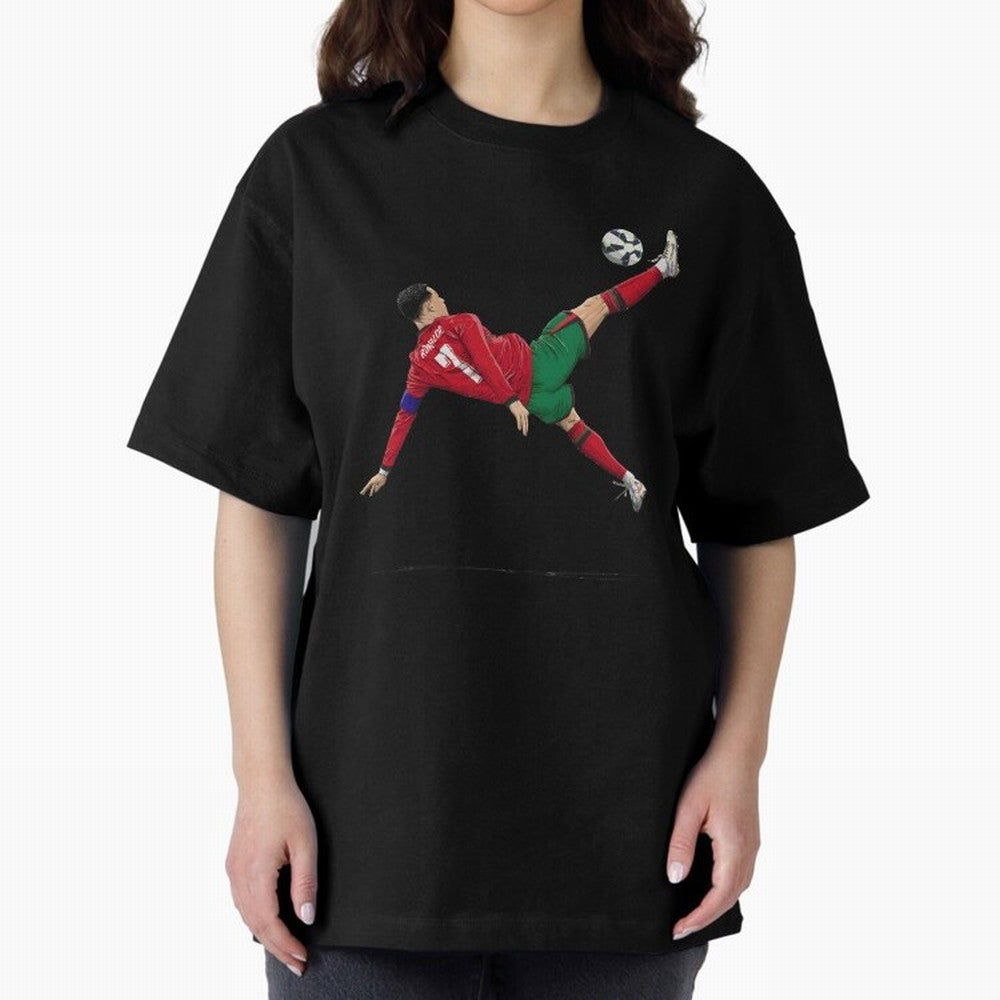 Ronaldo 910 Goal Bicycle Kick Oversized T-Shirt Step into Global Football Passion for FIFA World Cup 2026 USA Canada Mexico, Filled with Neymar, Haaland and Cristiano Ronaldo, Netherlands, Match Day Excitement, Supporter Culture, Golden Goals and
