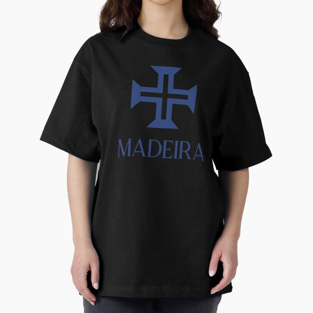 Madeira blue Oversized T-Shirt Honor the Football Icons of the FIFA World Cup 2026 Group Stage Journey through Messi and Cristiano Ronaldo Highlights, Spain Pride, Championship Spirit, Famous Goals, Roaring Crowds and International Football Unity;