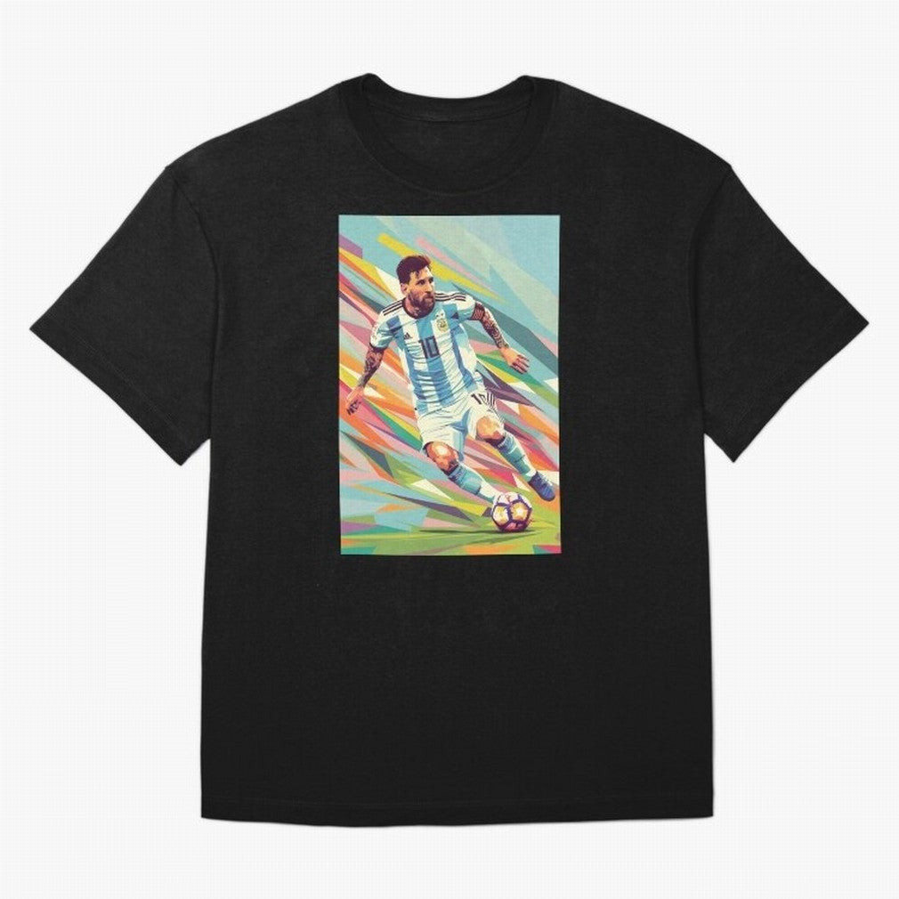 Messi in action Graphic poster design Oversized T-Shirt Make Every Match About the FIFA World Cup 2026 USA Canada Mexico Journey through Neymar Highlights, Brazil, Portugal and Argentina Pride, Football Passion, Legendary Performances, Festival