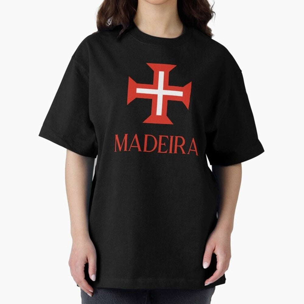 Madeira red Oversized T-Shirt Represent the FIFA World Cup 2026 USA Canada Mexico Journey through Cristiano Ronaldo Highlights, Argentina and Brazil Pride, Goal Celebration Energy, Supporter Heritage, Football Icons and Worldwide Tournament Joy;