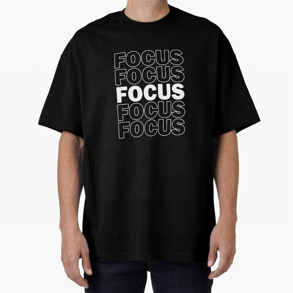 Focus Focus Focus (White Design) Oversized T-Shirt Bring Global Tournament Vibes to FIFA World Cup 2026 USA Canada Mexico Connected to Haaland, England, France and Netherlands Energy, Championship Spirit, Famous Goals, Roaring Crowds and