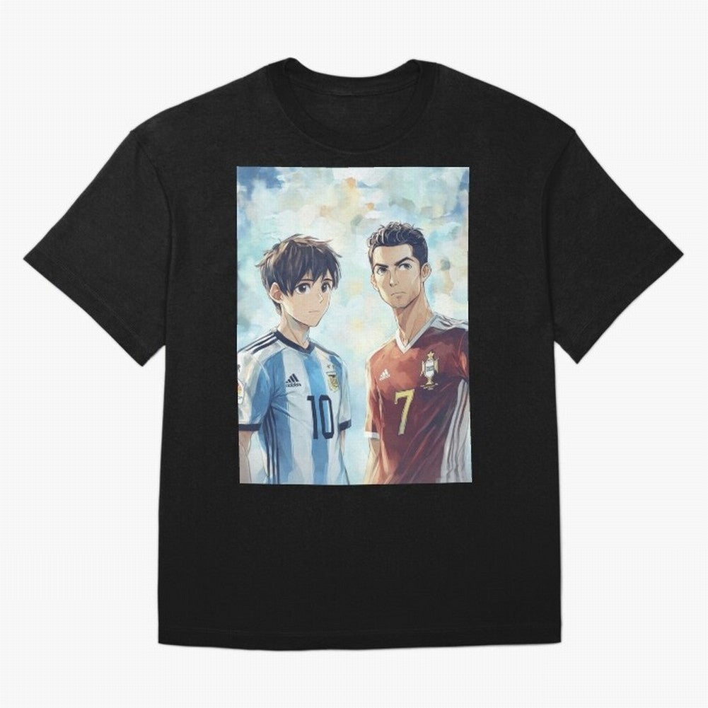 Lionel Messi and Cristiano Ronaldo Oversized T-Shirt Support Iconic Players in FIFA World Cup 2026 Spirit, Built around Argentina, France and Brazil, Neymar, Haaland and Cristiano Ronaldo, Football Passion, Legendary Performances, Festival Vibes