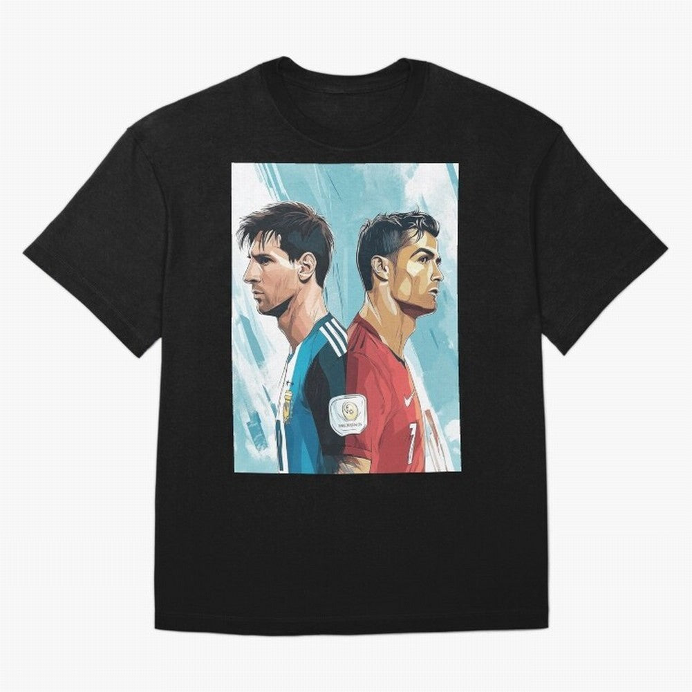 Lionel Messi and Cristiano Ronaldo Oversized T-Shirt Celebrate Match Day Hype around FIFA World Cup 2026, Neymar, Haaland and Cristiano Ronaldo, England, France and Netherlands, Stadium Chants, National Pride, Trophy Dreams and Unforgettable