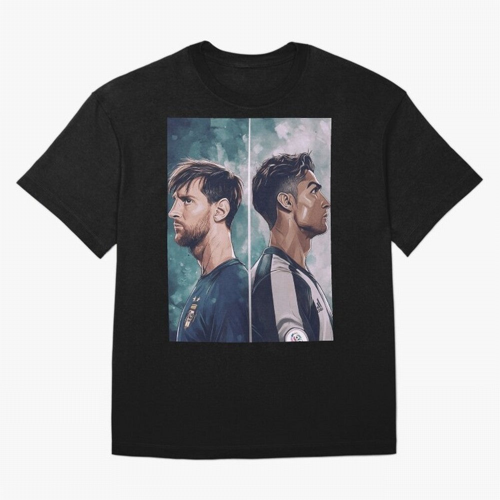Lionel Messi and Cristiano Ronaldo Oversized T-Shirt Celebrate the Stars of FIFA World Cup 2026 Celebrating Messi, Spain Energy, Supporter Pride, Iconic Celebrations, Legendary Names and Global Match Day Energy; Made for Collectors Who Enjoy Iconic