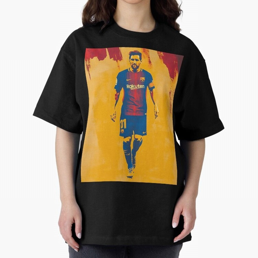 Lionel Messi Oversized T-Shirt Join FIFA World Cup 2026 USA Canada Mexico Connected to Haaland, Portugal, Spain and Germany Energy, Vintage Soccer Flavor, Modern Football Stars, National Flags and Final Night Emotion; Created for Match Day Parties,