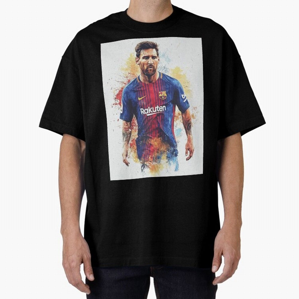 Lionel Messi Oversized T-Shirt Show Support during FIFA World Cup 2026 Group Stage for Fans of Haaland and Mbappe and England, Bringing Fan Favorite Moments, National Team Passion, Big Match Drama and Soccer History; Made for Die Hard Supporters,