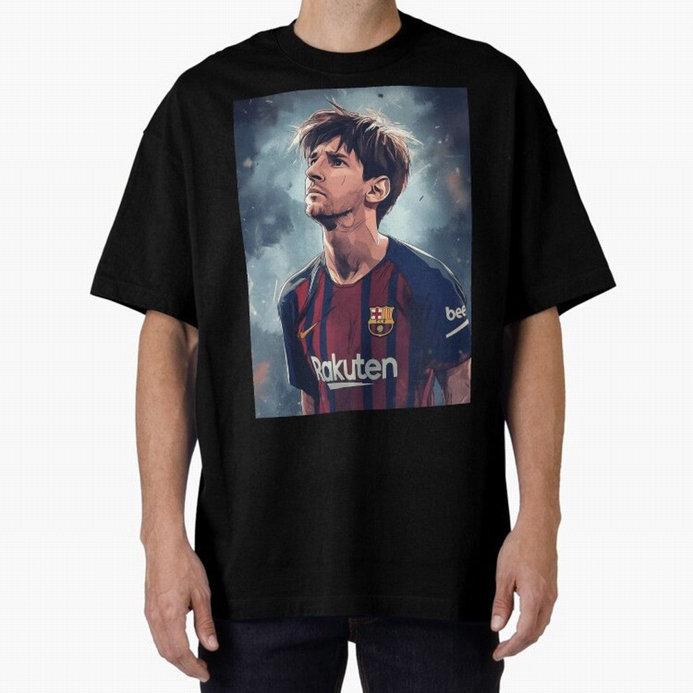 Lionel Messi Oversized T-Shirt Create the FIFA World Cup 2026 Group Stage Journey through Haaland Highlights, Brazil Pride, Champion Mindset, Group Stage Buzz, Knockout Tension and Passionate Fan Culture; Great for Supporters Who Love Legendary
