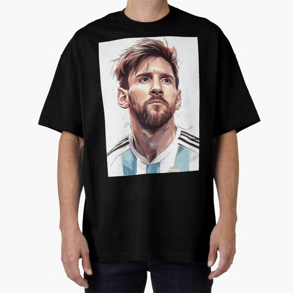 Lionel Messi Oversized T-Shirt Keep the Legacy of Match Day Hype around FIFA World Cup 2026 Group Stage, Cristiano Ronaldo, France, Retro Football Energy, Iconic Rivalries, Trophy Chase Drama and Stadium Atmosphere; Perfect for People Who Love