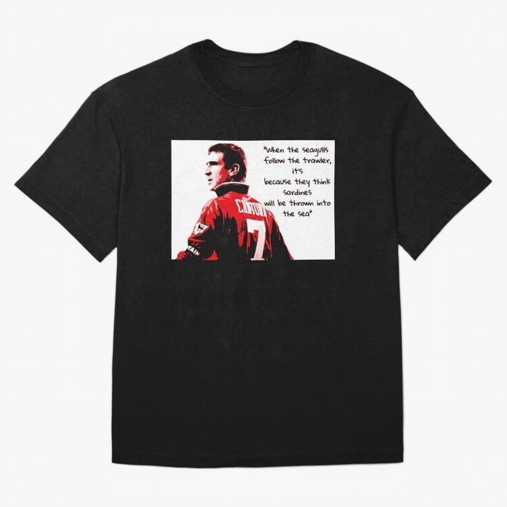 Eric Cantona - When the seagulls follow the trawler Oversized T-Shirt Show Passion for the Stars of FIFA World Cup 2026 Group Stage for Fans of Mbappe and Argentina, France and Brazil, Bringing Global Supporter Spirit, Legendary Goals, National