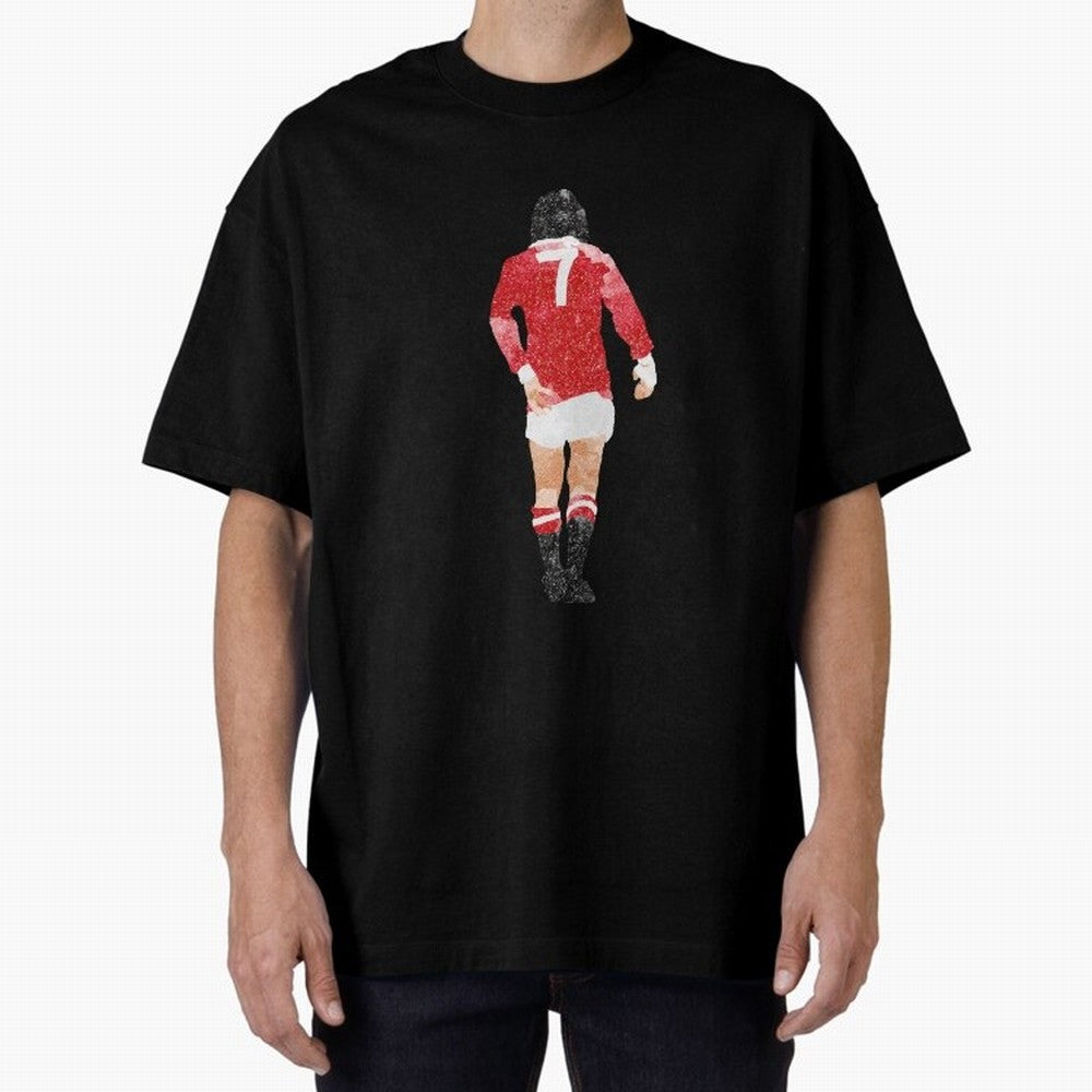 George Best watercolour Manchester United Football Northern Ireland Legend number 7 Man United Red D Oversized T-Shirt Carry the FIFA World Cup 2026 Group Stage Journey through Haaland and Mbappe Highlights, Spain and Netherlands Pride, Sports