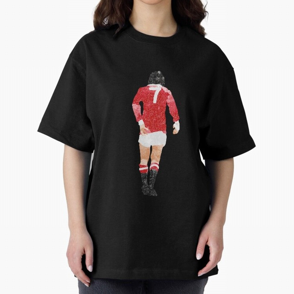 George Best watercolour Manchester United Football Northern Ireland Legend number 7 Man United Red D Oversized T-Shirt Carry the FIFA World Cup 2026 Group Stage Journey through Haaland and Mbappe Highlights, Spain and Netherlands Pride, Sports