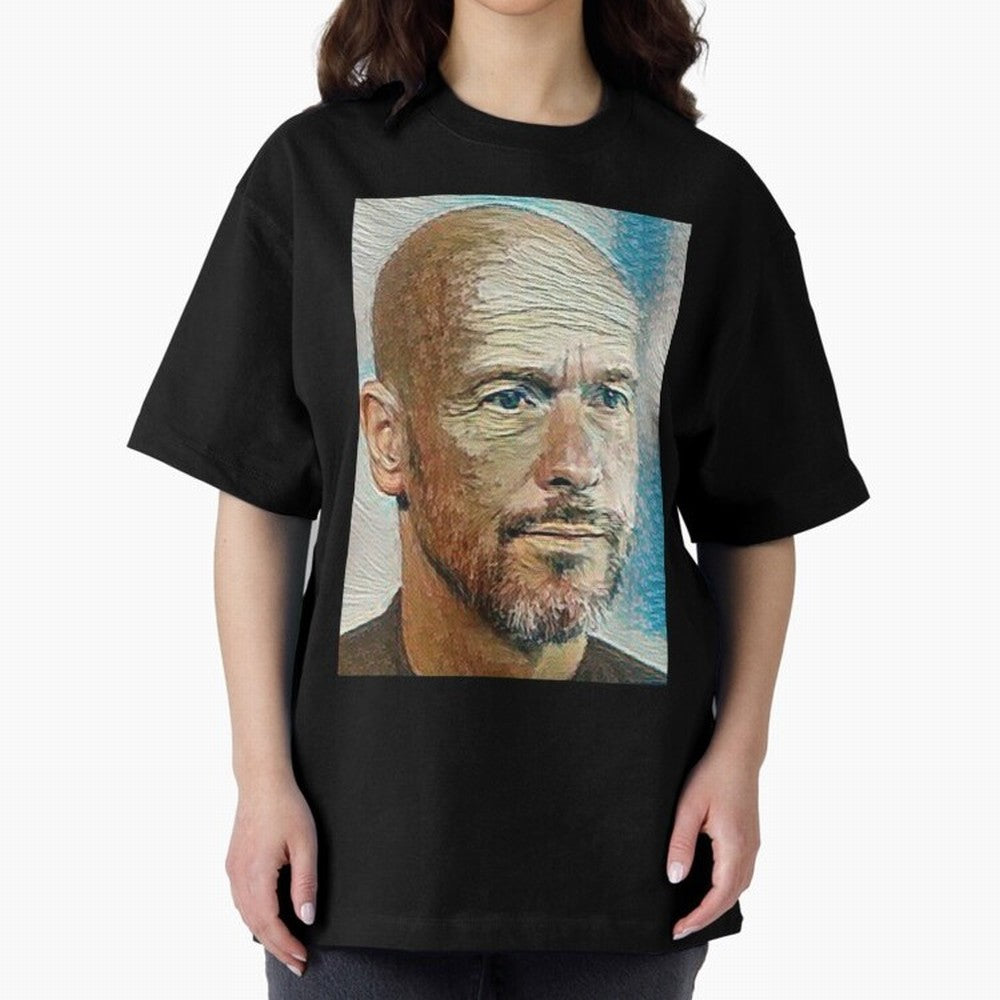 Erik Ten Hag Oversized T-Shirt Keep the Match Day Mood of FIFA World Cup 2026 USA Canada Mexico for Fans of Haaland and Mbappe and Brazil, Bringing Worldwide Fan Energy, Dramatic Goals, Stadium Lights and Championship Celebrations; Perfect for
