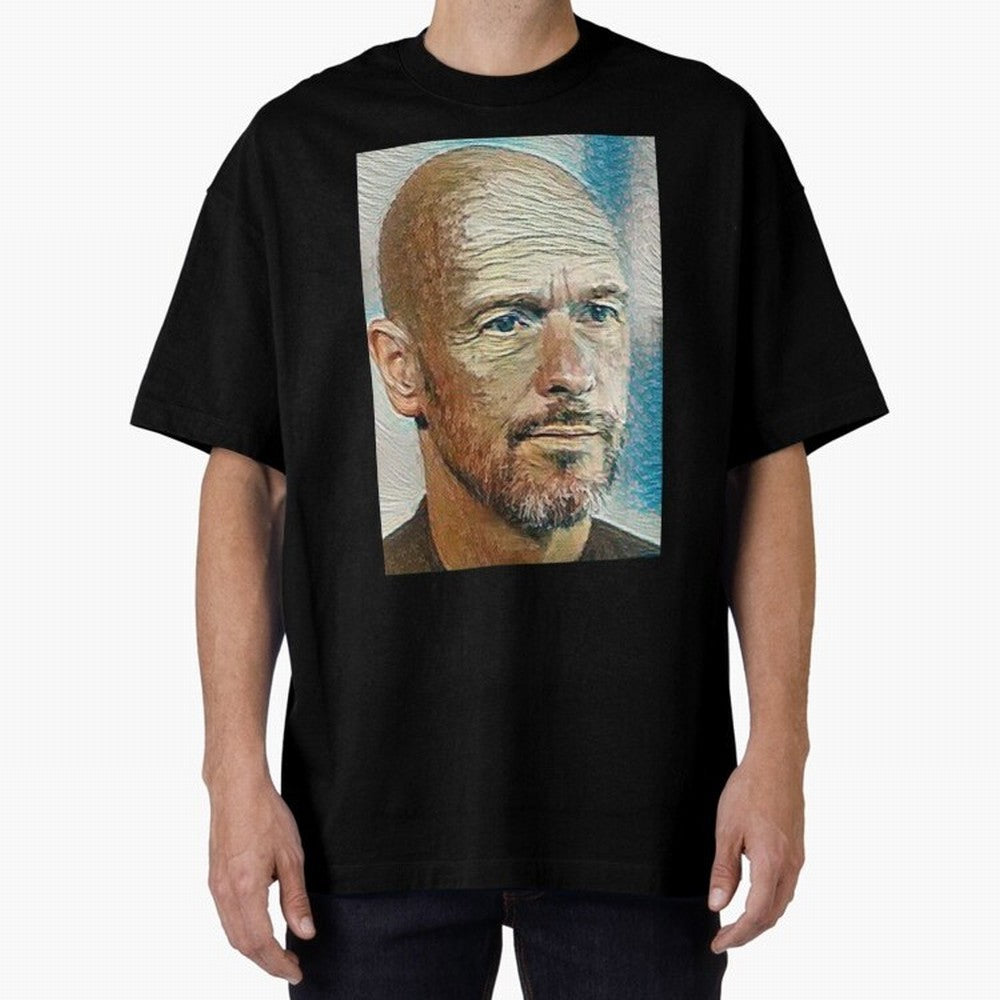 Erik Ten Hag Oversized T-Shirt Keep the Match Day Mood of FIFA World Cup 2026 USA Canada Mexico for Fans of Haaland and Mbappe and Brazil, Bringing Worldwide Fan Energy, Dramatic Goals, Stadium Lights and Championship Celebrations; Perfect for