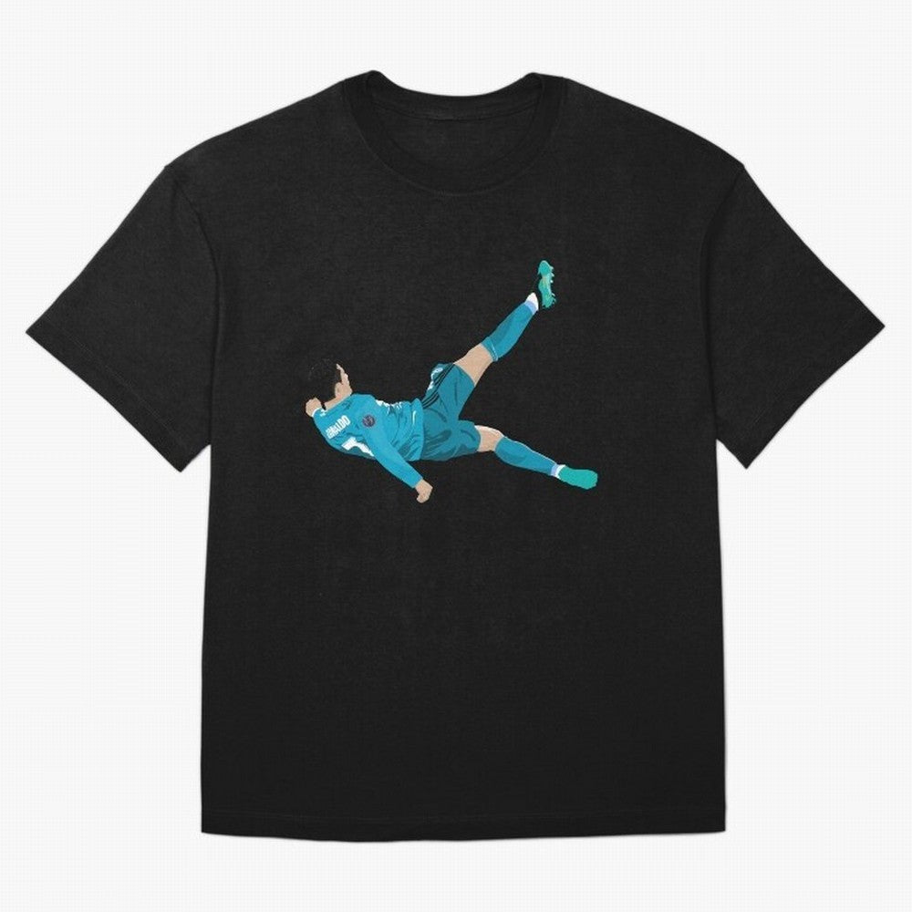Cristiano Ronaldo Bicycle Kick Oversized T-Shirt Cheer through Every Moment of FIFA World Cup 2026 Group Stage Spirit, Highlighting Argentina and Brazil, Neymar, Haaland and Cristiano Ronaldo, Stadium Memories, Football Loyalty, International