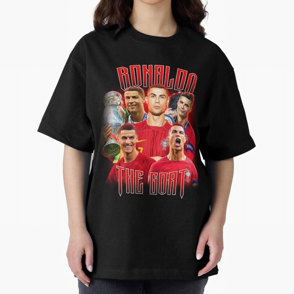 Cristiano Ronaldo Vintage Style Tee, Bootleg Tee, Bootleg T Shirt, Rap Tee Oversized T-Shirt Show Match Day Excitement for FIFA World Cup 2026 Group Stage Capturing Messi and Cristiano Ronaldo, Portugal, Spain and Germany Energy, Global Supporter