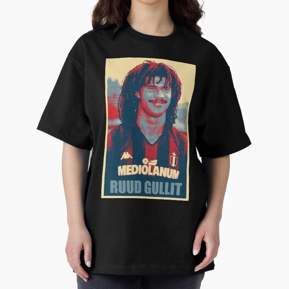 Ruud Gullit Oversized T-Shirt Remember Iconic Moments from Global Football Passion for FIFA World Cup 2026, Capturing CR7, Brazil, Portugal and Argentina, Soccer Culture, Superstar Moments, National Team Dreams and Competitive Fire; Great for Watch