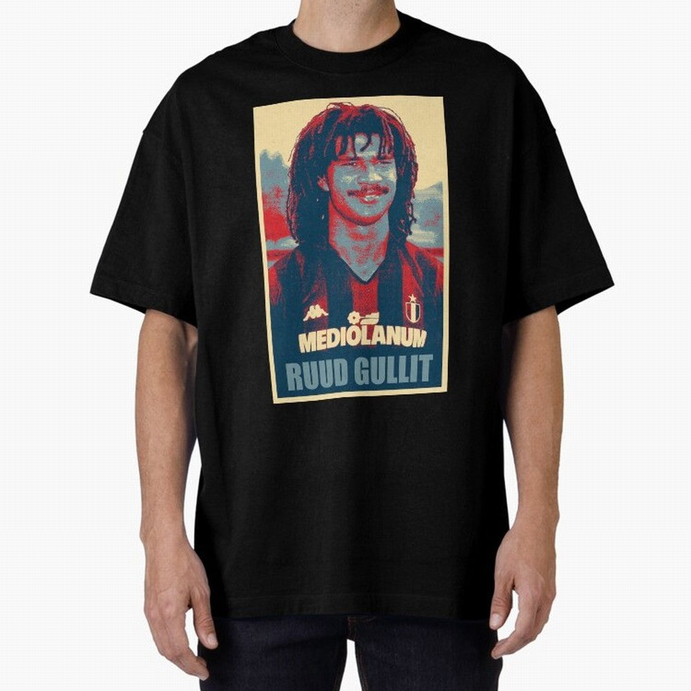 Ruud Gullit Oversized T-Shirt Remember Iconic Moments from Global Football Passion for FIFA World Cup 2026, Capturing CR7, Brazil, Portugal and Argentina, Soccer Culture, Superstar Moments, National Team Dreams and Competitive Fire; Great for Watch