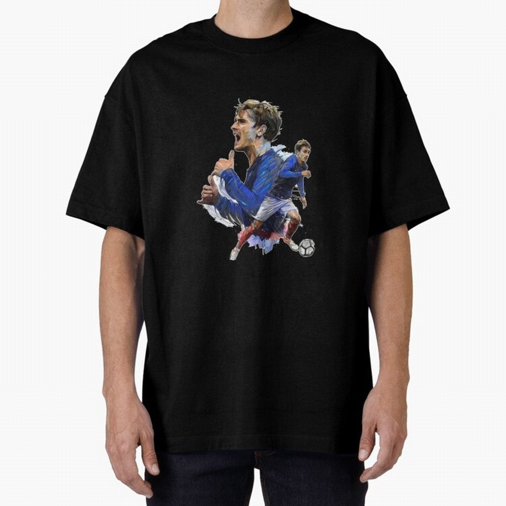 Griezmann Oversized T-Shirt Bring Stadium Energy to the FIFA World Cup 2026 Journey through Messi, CR7 and Mbappe Highlights, Brazil Pride, Worldwide Fan Energy, Dramatic Goals, Stadium Lights and Championship Celebrations; Great for Watch Parties,