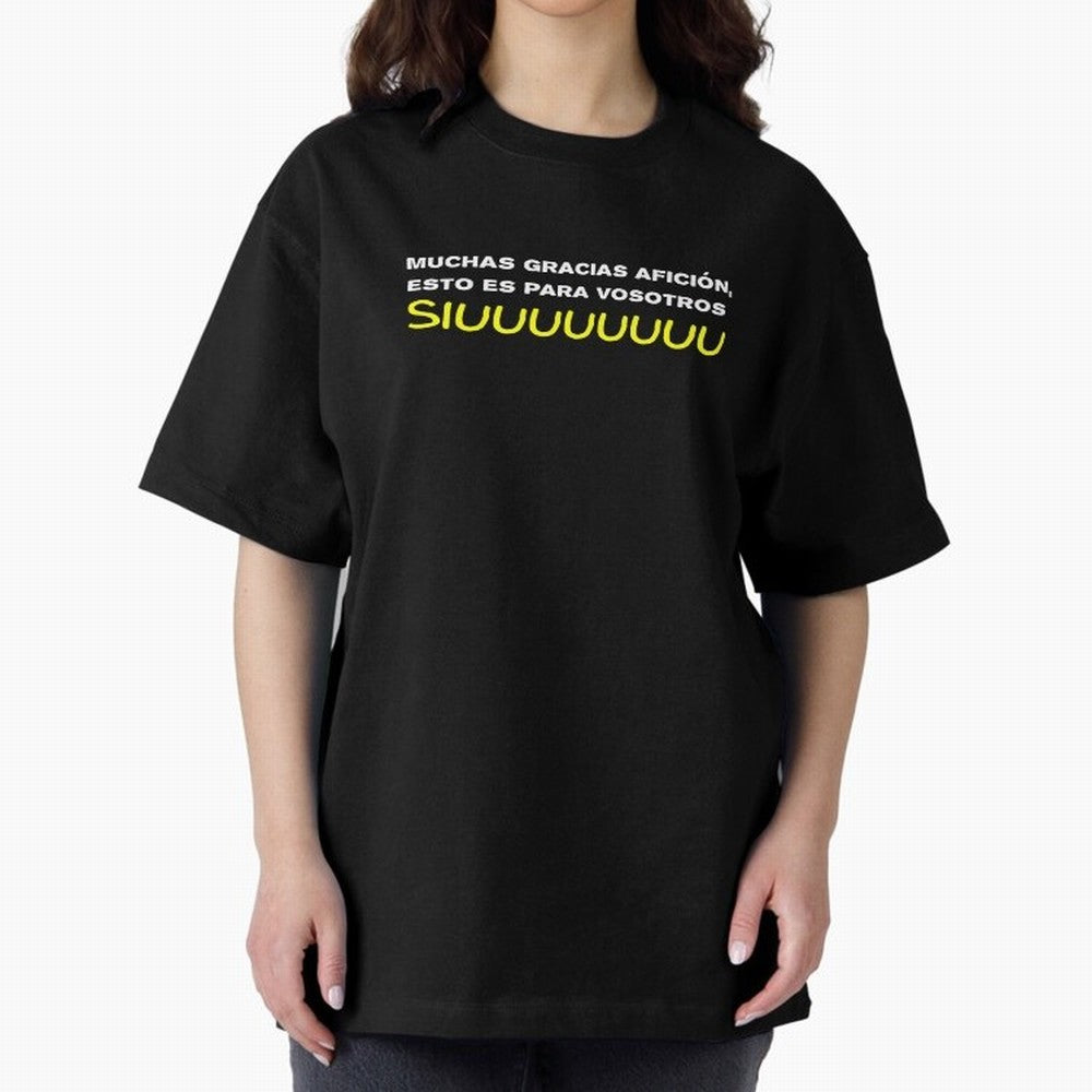 Muchas gracias afici¨®n, esto es para vosotros Siuuu Oversized T-Shirt Carry FIFA World Cup 2026 USA Canada Mexico for Fans of CR7 and Brazil, Bringing Supporter Pride, Iconic Celebrations, Legendary Names and Global Match Day Energy; Perfect for