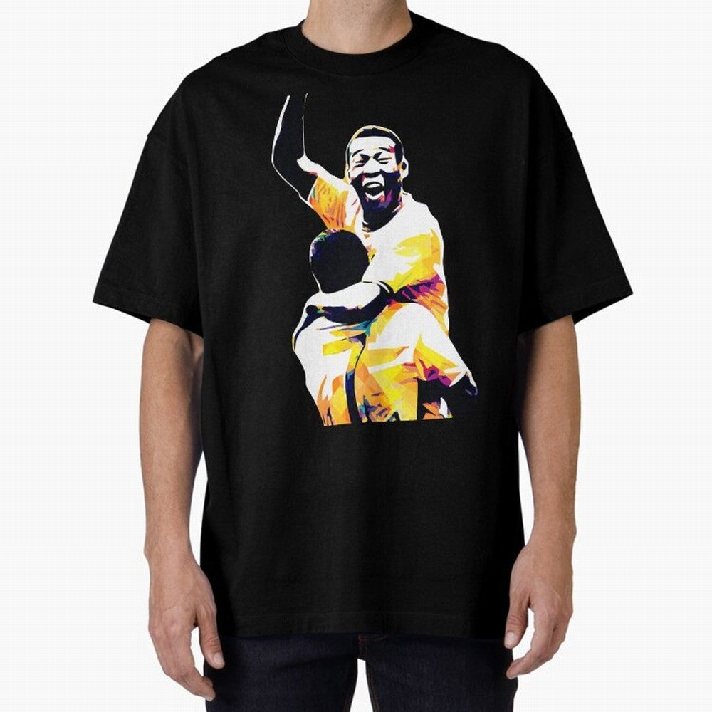 Pele Pop Art Oversized T-Shirt Celebrate Supporters United by FIFA World Cup 2026 USA Canada Mexico for Fans of Cristiano Ronaldo, Haaland and CR7 and England, Bringing Stadium Chants, National Pride, Trophy Dreams and Unforgettable Football