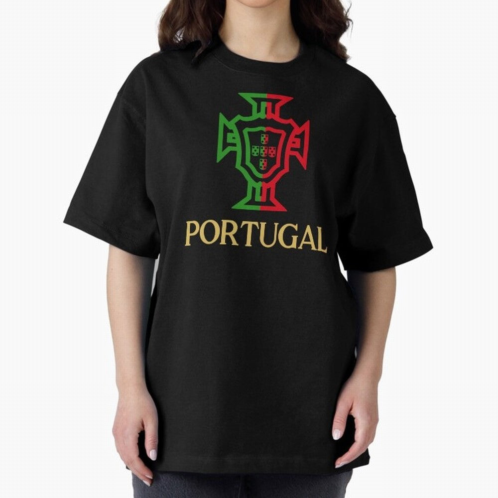 Portugal Tuga Gold Oversized T-Shirt Celebrate Fan Favorites in FIFA World Cup 2026 Group Stage Spirit, Connected to France, Neymar, Stadium Chants, National Pride, Trophy Dreams and Unforgettable Football Memories; Made for Die Hard Supporters,