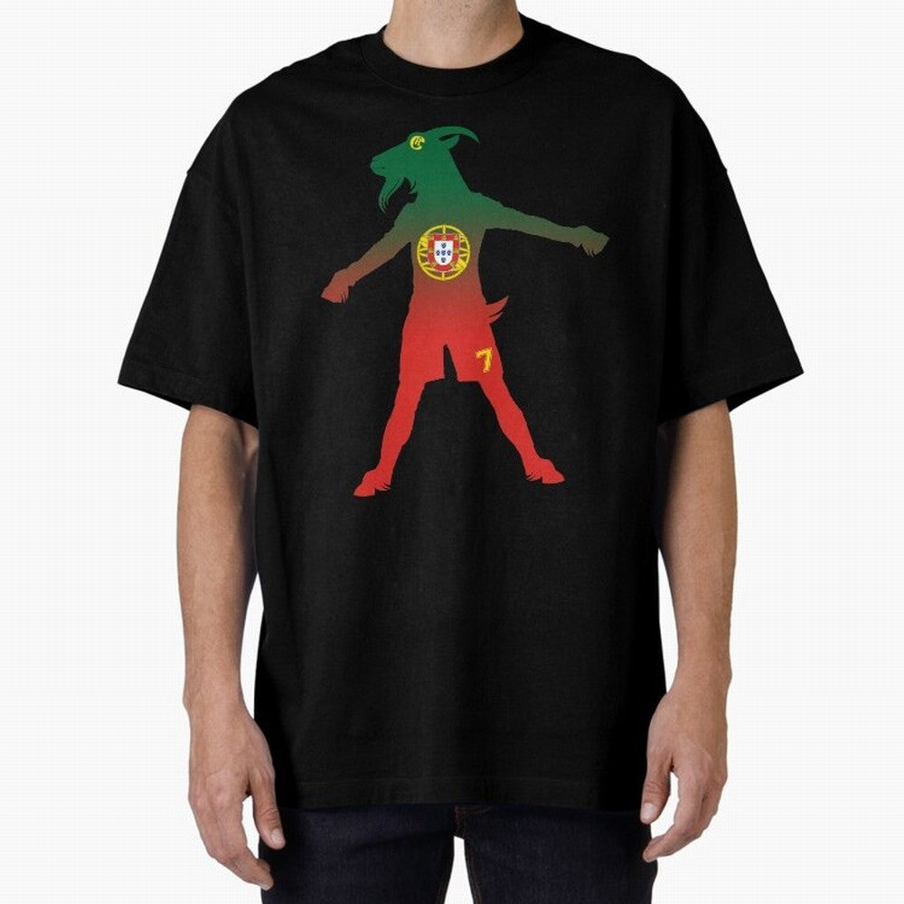 Cristiano Ronaldo GOAT Oversized T-Shirt Celebrate Football Heritage in FIFA World Cup 2026 for Fans of Messi, Neymar and Mbappe and Portugal, Spain and Germany, Bringing Stadium Chants, National Pride, Trophy Dreams and Unforgettable Football