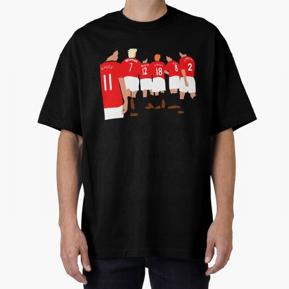 Class of 92 - Manchester United Legends Oversized T-Shirt Follow the Final Road of Global Football Passion for FIFA World Cup 2026, Highlighting Mbappe and Neymar, France, Football Festival Excitement, Trophy Ambitions, Country Rivalries and Star