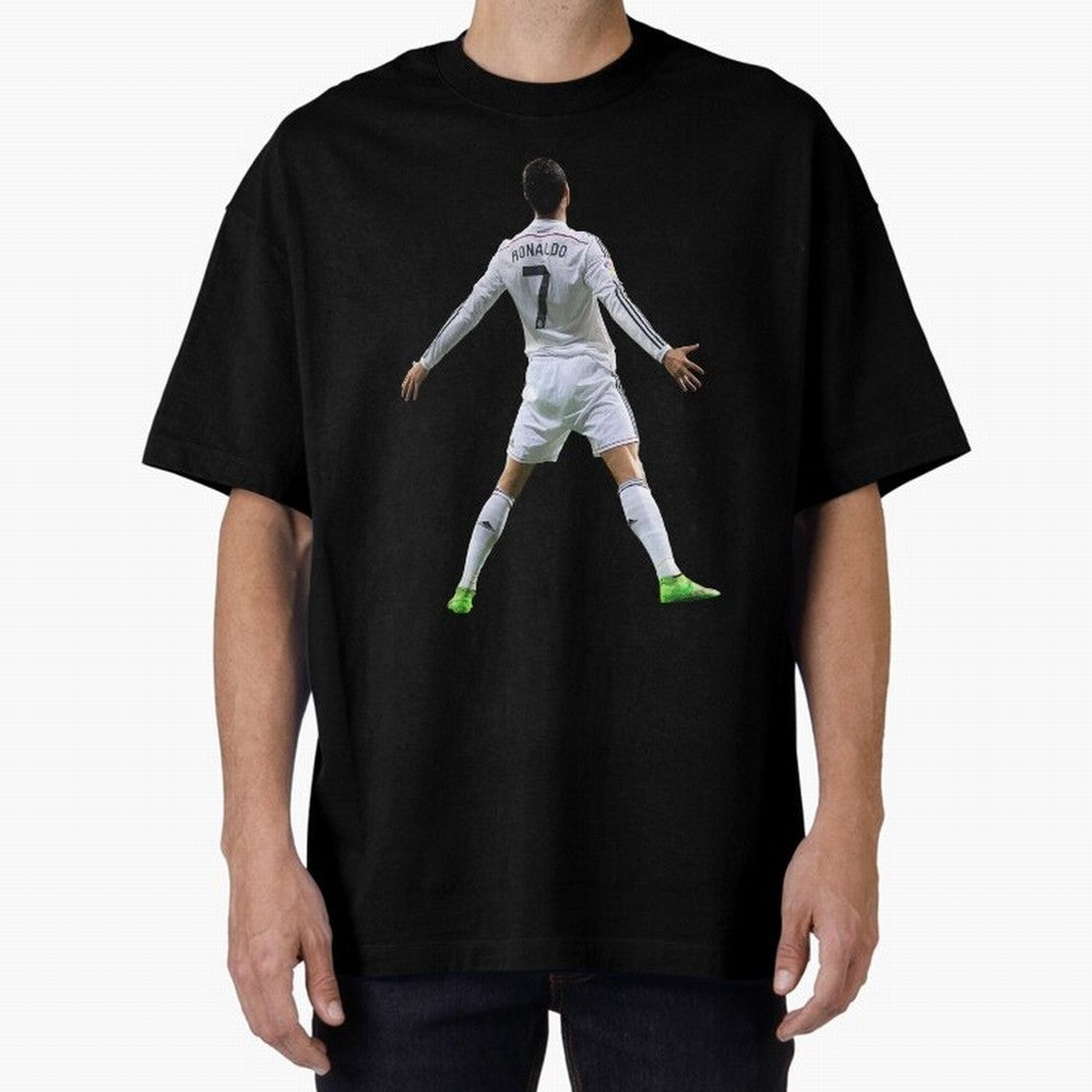 CR7 Oversized T-Shirt Follow the Final Road of FIFA World Cup 2026 Spirit, Capturing France and Portugal, Messi and Cristiano Ronaldo, Goal Celebration Energy, Supporter Heritage, Football Icons and Worldwide Tournament Joy; Ideal for Fans Who
