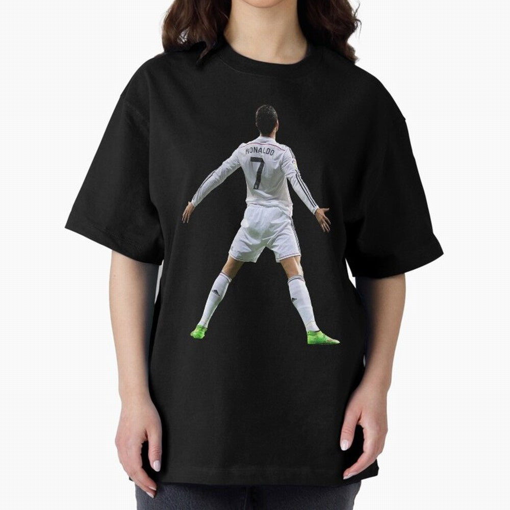 CR7 Oversized T-Shirt Follow the Final Road of FIFA World Cup 2026 Spirit, Capturing France and Portugal, Messi and Cristiano Ronaldo, Goal Celebration Energy, Supporter Heritage, Football Icons and Worldwide Tournament Joy; Ideal for Fans Who