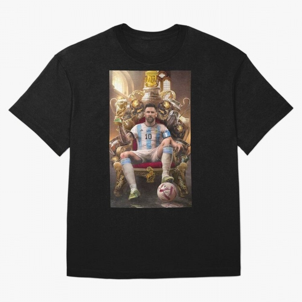 Lionel Messi Oversized T-Shirt Feel the Trophy Chase of Match Day Hype around FIFA World Cup 2026 USA Canada Mexico, CR7 and Messi, England, Retro Football Energy, Iconic Rivalries, Trophy Chase Drama and Stadium Atmosphere; Ideal for Passionate