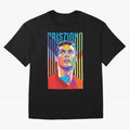 CR7 Pop Art Oversized T-Shirt Celebrate Classic Football Spirit in Match Day Hype around FIFA World Cup 2026, Neymar, Haaland and Cristiano Ronaldo, Brazil, Portugal and Argentina, Worldwide Fan Energy, Dramatic Goals, Stadium Lights and