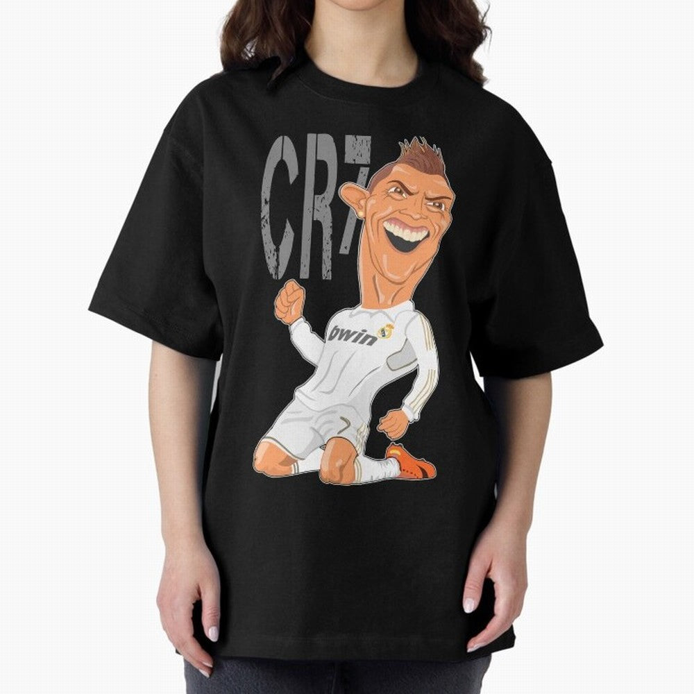 RONALDO Oversized T-Shirt Feel International Energy from Global Football Passion for FIFA World Cup 2026 Group Stage, Highlighting Messi, Neymar and Mbappe, Brazil, Champion Mindset, Group Stage Buzz, Knockout Tension and Passionate Fan Culture;