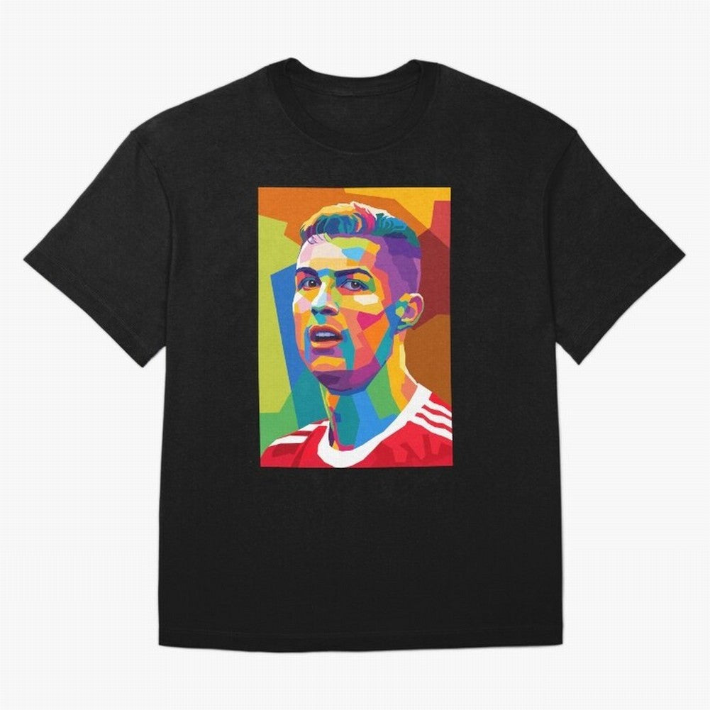 Cristiano Ronaldo Wpap Pop Art Oversized T-Shirt Treasure Match Day Hype around FIFA World Cup 2026, CR7, Spain, Classic Soccer Heritage, Championship Pressure, Fan Loyalty and International Pride; Made for Die Hard Supporters, Soccer Lovers, Game