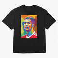 Cristiano Ronaldo Wpap Pop Art Oversized T-Shirt Treasure Match Day Hype around FIFA World Cup 2026, CR7, Spain, Classic Soccer Heritage, Championship Pressure, Fan Loyalty and International Pride; Made for Die Hard Supporters, Soccer Lovers, Game