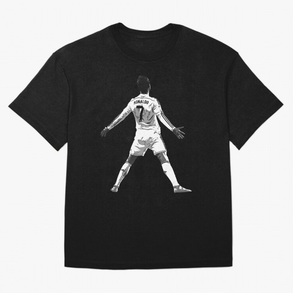 CR7 Cristiano Ronaldo Artwork - Pop Art Style Oversized T-Shirt Bring Stadium Energy to Global Football Passion for FIFA World Cup 2026 USA Canada Mexico, Connected to Messi, CR7 and Mbappe, Spain, Football Festival Excitement, Trophy Ambitions,