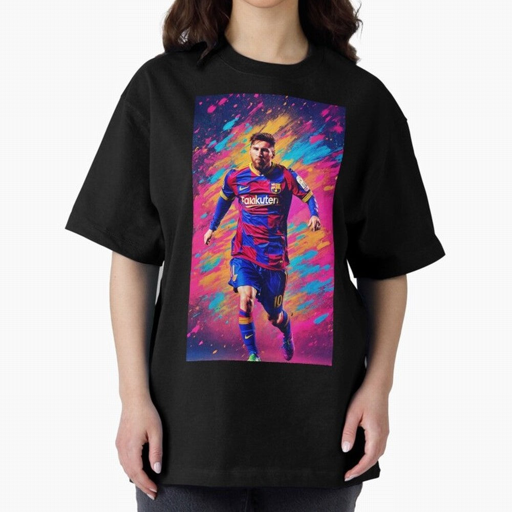 Lionel Messi Oversized T-Shirt Share Global Football Passion for FIFA World Cup 2026, Featuring Mbappe, Portugal, Spain and Germany, Supporter Pride, Iconic Celebrations, Legendary Names and Global Match Day Energy; Created for Match Day Parties,
