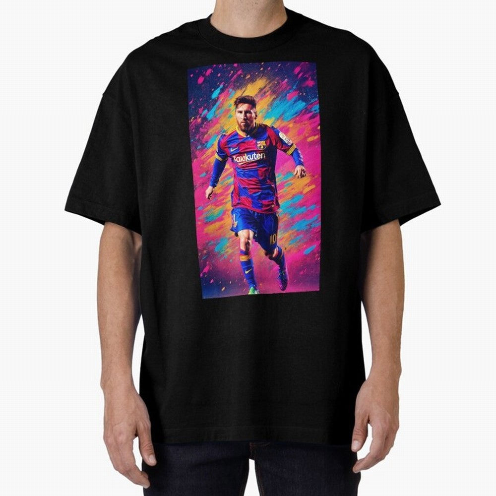 Lionel Messi Oversized T-Shirt Share Global Football Passion for FIFA World Cup 2026, Featuring Mbappe, Portugal, Spain and Germany, Supporter Pride, Iconic Celebrations, Legendary Names and Global Match Day Energy; Created for Match Day Parties,