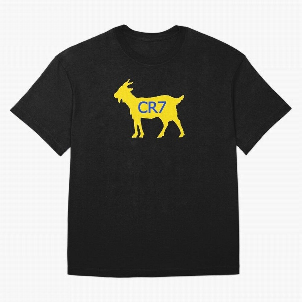 CR7 GOAT Yellow Al Nassr Oversized T-Shirt Showcase Match Day Hype around FIFA World Cup 2026 USA Canada Mexico, Cristiano Ronaldo, Haaland and CR7, Brazil, Soccer Culture, Superstar Moments, National Team Dreams and Competitive Fire; Great for