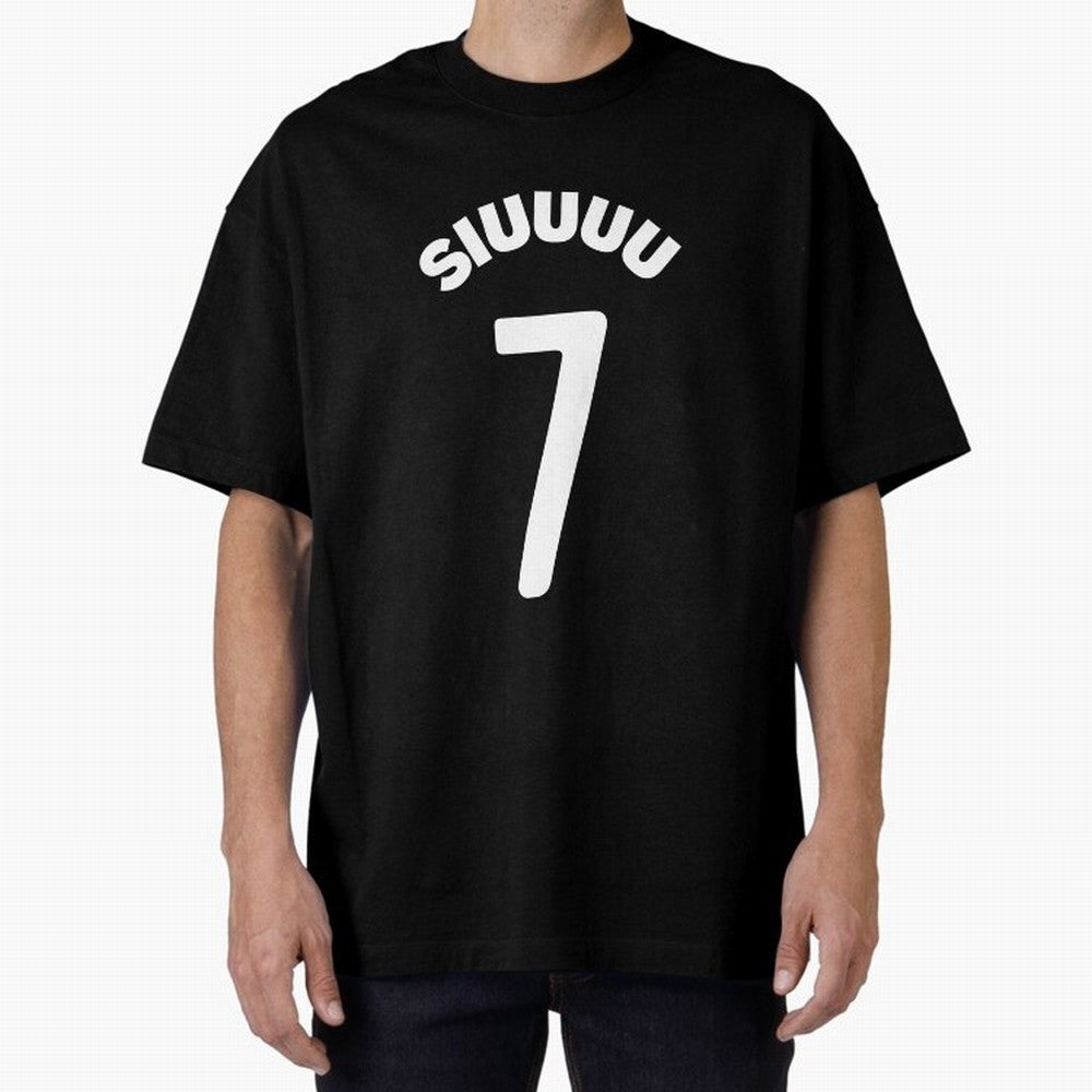 SIUUU Oversized T-Shirt Join the Countdown to FIFA World Cup 2026 USA Canada Mexico with Neymar, Haaland and Cristiano Ronaldo, Brazil, Portugal and Argentina Energy, Classic Soccer Heritage, Championship Pressure, Fan Loyalty and International