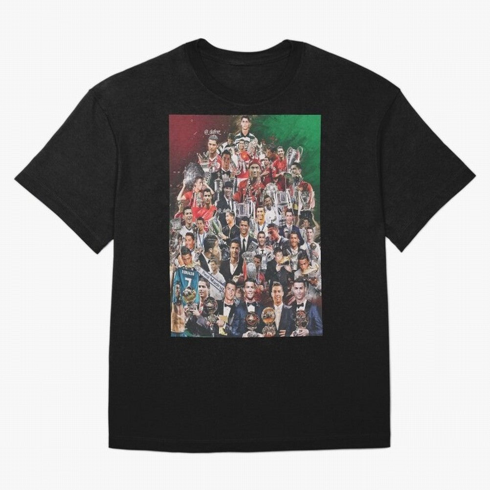 Cristiano Ronaldo (5th Ballon D'Or) Oversized T-Shirt Bring Global Football Passion for FIFA World Cup 2026, Connected to Neymar, England, France and Netherlands, Football History, Final Match Energy, Crowd Noise and Once in a Lifetime Moments;