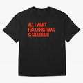 Cristiano Ronaldo - All I Want For Christmas Is Siuuuuuu Oversized T-Shirt Honor the Beautiful Game during FIFA World Cup 2026 for Fans of Cristiano Ronaldo and Brazil, Bringing Football History, Final Match Energy, Crowd Noise and Once in a