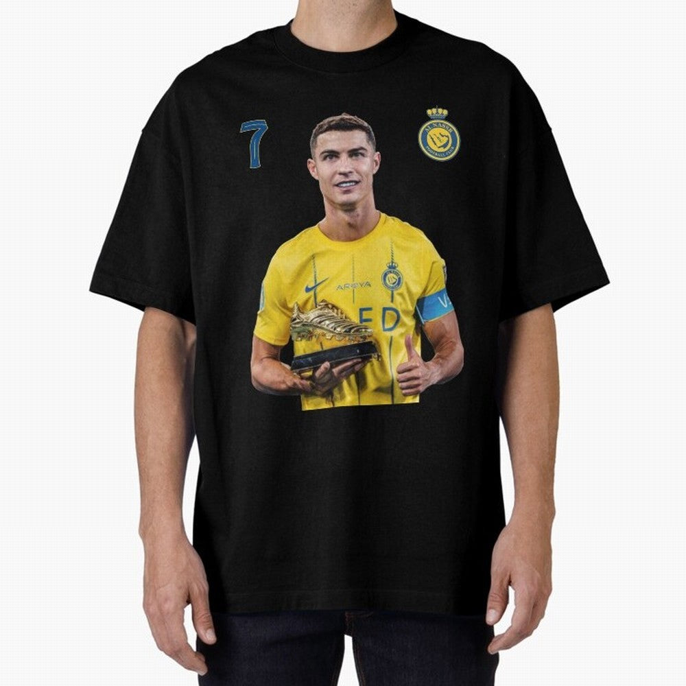 Cr7 cristiano ronaldo red black yellow blue milano real madid ronaldo cr ronaldo cristiano Portugal 7 9 united alnassr al nassr nassr al nassar hilal Oversized T-Shirt Show Your Stadium Side during FIFA World Cup 2026 Spirit, Filled with Argentina,