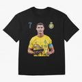 Cr7 cristiano ronaldo red black yellow blue milano real madid ronaldo cr ronaldo cristiano Portugal 7 9 united alnassr al nassr nassr al nassar hilal Oversized T-Shirt Show Your Stadium Side during FIFA World Cup 2026 Spirit, Filled with Argentina,