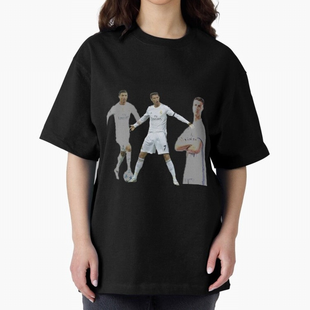 RONALDO Oversized T-Shirt Represent Fans Who Live for Global Football Passion for FIFA World Cup 2026 Group Stage, Made for Messi, Neymar and Mbappe, France and Portugal, Football Festival Excitement, Trophy Ambitions, Country Rivalries and Star