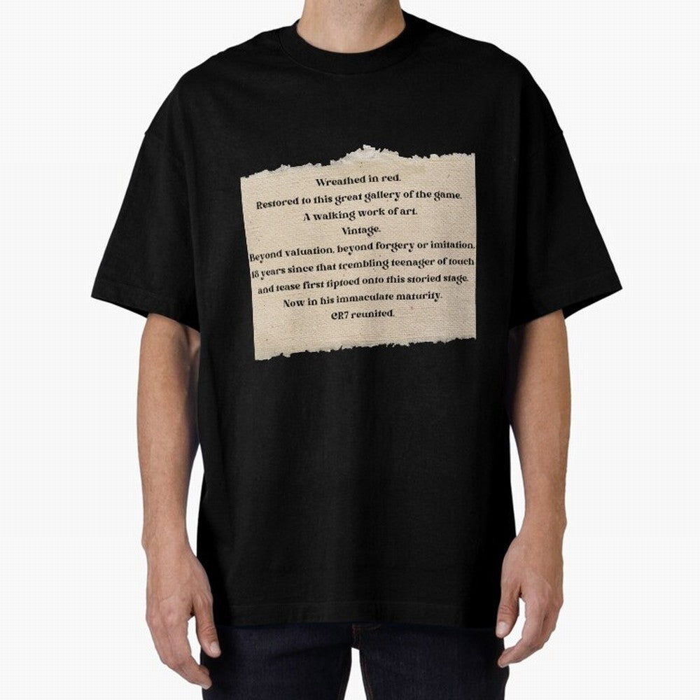 Cristiano Ronaldo Peter Drury Oversized T-Shirt Upgrade FIFA World Cup 2026 USA Canada Mexico Centered on Messi, CR7 and Mbappe, Spain Energy, Retro Football Energy, Iconic Rivalries, Trophy Chase Drama and Stadium Atmosphere; Perfect for People